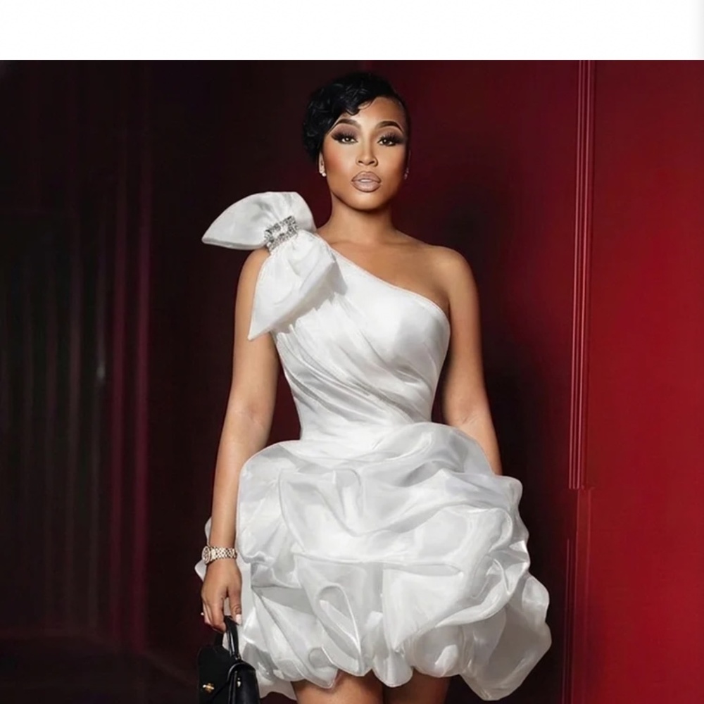 White cocktail dress- Engagement Party